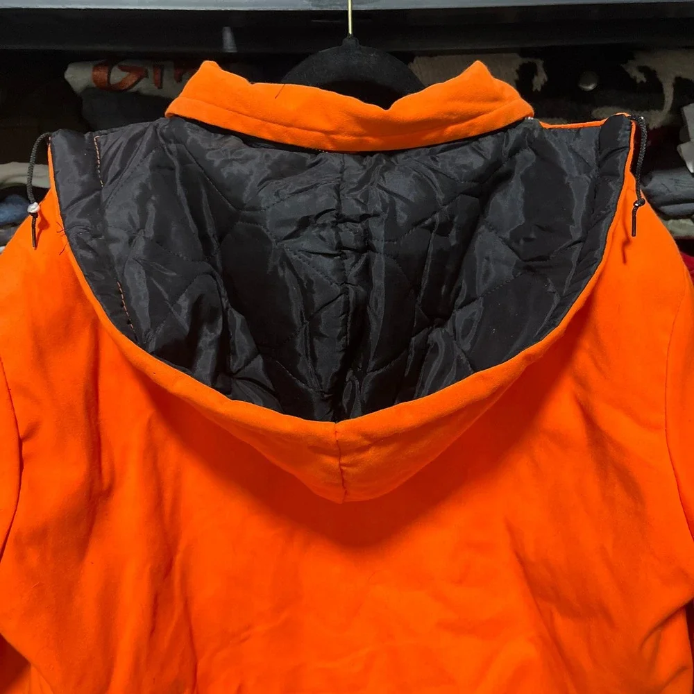 Vintage The Hunter Jacket Mens Large Orange USA Colt Python‎ NRA Championship